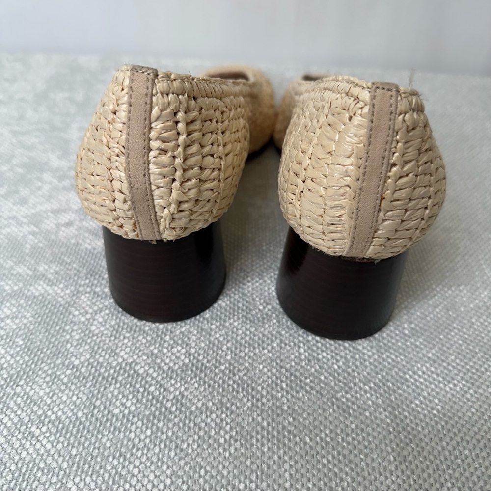 Mossimo Dutti ⭐️ Elegant Beige Woven Heels Sz 42 - Picture 5 of 9